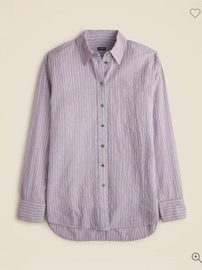 J.Crew Etienne Oversized Shirt in Textured Cotton
